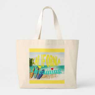 California Dreaming Sand Sand Surfszene Jumbo Stoffbeutel