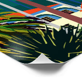 California Dreaming: Stadtpark mit Palmen Poster (Ecke)