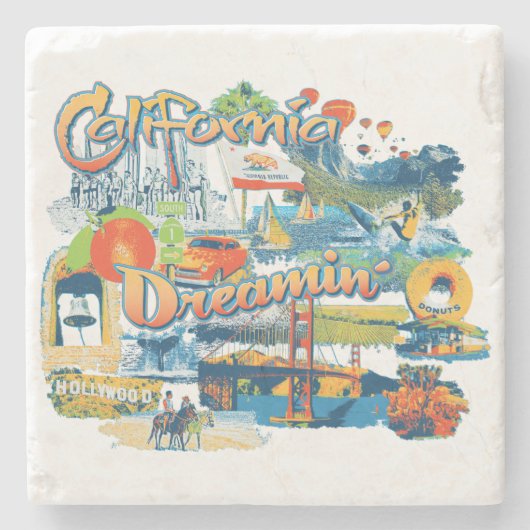 California Dreaming Steinuntersetzer (Vorderseite)