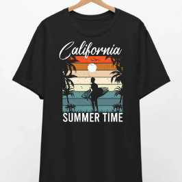 California Dreaming Sunset Surf T - Shirt