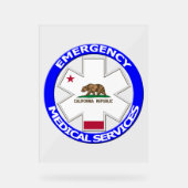 California EMS Star of Life Acrylschild (Vorderseite)