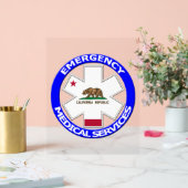 California EMS Star of Life Acrylschild (Hochzeit)