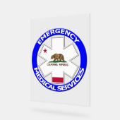 California EMS Star of Life Acrylschild (Winkel)