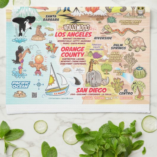 California Eternal Summer Towel Geschirrtuch (Gefaltet)