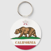 California Fahne & California reisen / sport Schlüsselanhänger (Rückseite)