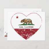 California Fahne Ojai Herz Not Postkarte (Vorne/Hinten)