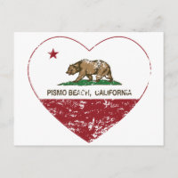 California Fahne pismo Strand Herz Not