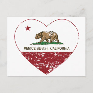 California Fahne, Strand in Not Postkarte