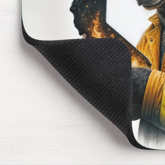 California Firefighter Bär Mousepad (Ecke)