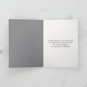 California Firefighter Bär Vielen Dank Karte (Innenseite)