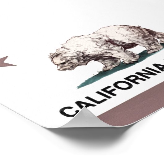 California_Flag2 Poster (Ecke)