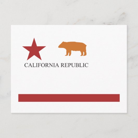 California Flag (alt) Postkarte (Vorderseite)