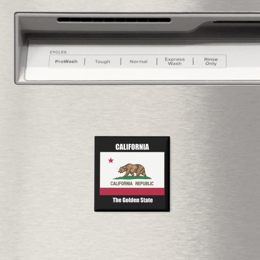 California Flag and Slogan Magnet (In Situ (Geschirrspüler))