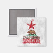 California Flag Bär im Painterly Style Magnet (Vorderseite/Rückseite)