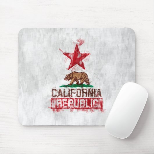California Flag Bär im Painterly Style Mousepad (Mit Mouse)