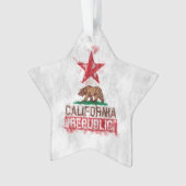 California Flag Bär im Painterly Style Ornament (Vorderseite)