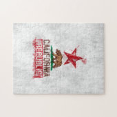 California Flag Bär im Painterly Style Puzzle (Horizontal)