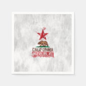 California Flag Bär im Painterly Style Serviette (Vorderseite)