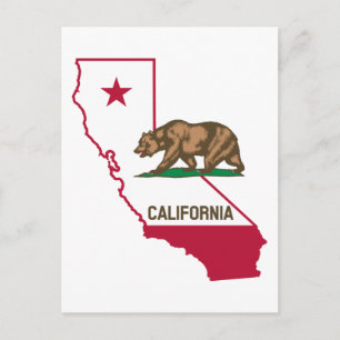 California Flag Bär Postkarte