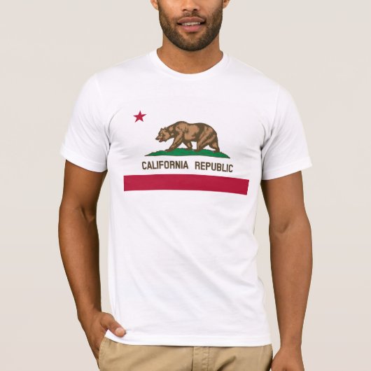 California Flag Basic Bella Leinwand T - Shirts (Vorderseite)