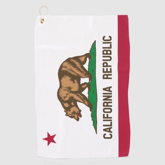 California Flag & California Golfurlaub /sport Golfhandtuch (Vorderseite)