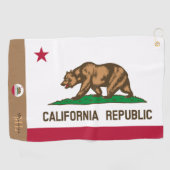 California Flag & California mit Monogramm / Golf Golfhandtuch (Horizontal)