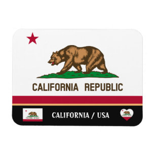 California Flag & California State /travel America Magnet
