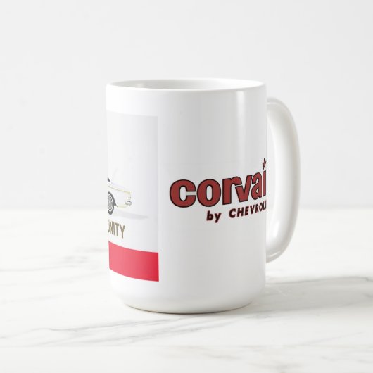 California Flag Corvair Cabrio Kaffeetasse (VorderseiteRechts)