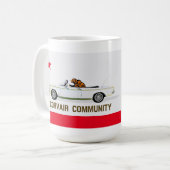 California Flag Corvair Cabrio Kaffeetasse (Vorderseite Links)