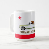 California Flag Corvair Cabrio Kaffeetasse (Vorderseite Links)