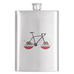 California Flag Cycling Flachmann