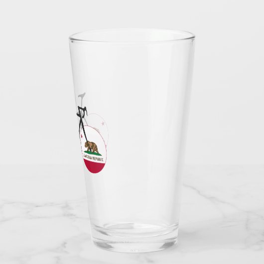 California Flag Cycling Glas (Links)
