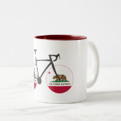 California Flag Cycling Zweifarbige Tasse (VorderseiteRechts)