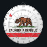 CALIFORNIA FLAG Dart Board Dartscheibe<br><div class="desc">Staatsflagge in Kalifornien.</div>