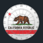 CALIFORNIA FLAG Dart Board Dartscheibe<br><div class="desc">Staatsflagge in Kalifornien.</div>