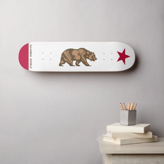 California Flag - Deconstructed Skateboard (Wandkunst (Horz))