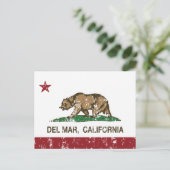 California Flag del mar in Not Postkarte (Stehend Vorderseite)