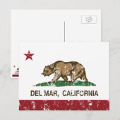 California Flag del mar in Not Postkarte (Vorne/Hinten)
