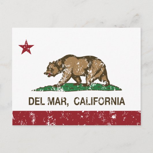 California Flag del mar in Not Postkarte (Vorderseite)