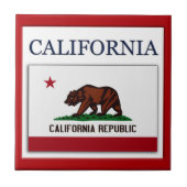 California Flag Design Tile Fliese (Vorderseite)