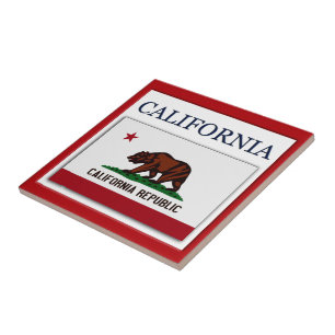 California Flag Design Tile Fliese