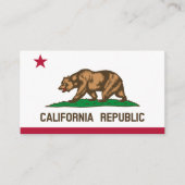 California Flag Elegante Business Cards / USA Visitenkarte (Vorderseite)