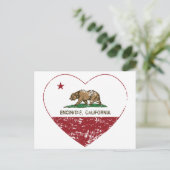 California Flag encinitas Herz Not Postkarte (Stehend Vorderseite)