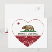 California Flag encinitas Herz Not Postkarte (Vorne/Hinten)