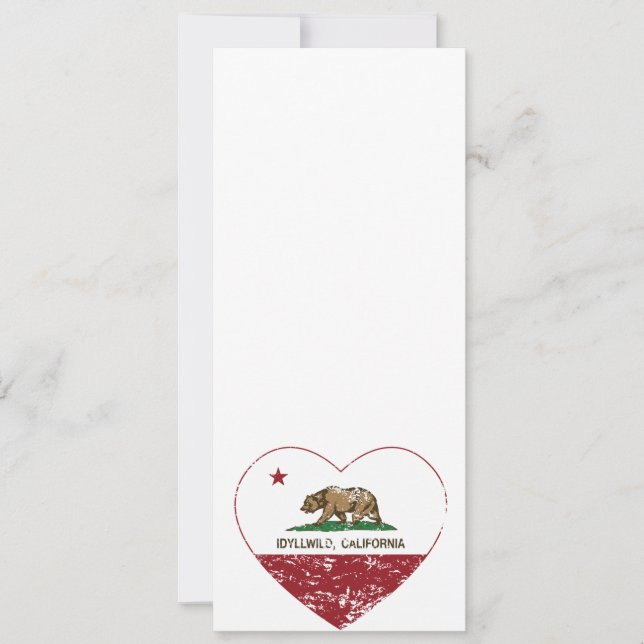 California Flag idyllwildes Herz Not leidet (Vorderseite)