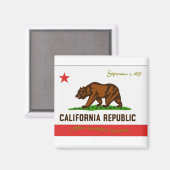 California Flag Magnet (Vorderseite/Rückseite)