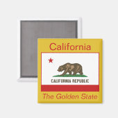California Flag Magnet (Vorderseite/Rückseite)