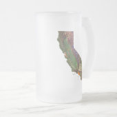 California Flag Map City Tasse (VorderseiteRechts)
