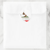 California Flag Map Runder Aufkleber (Tasche)