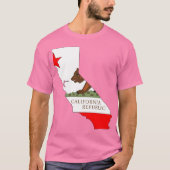 California Flag Map T-Shirt (Vorderseite)